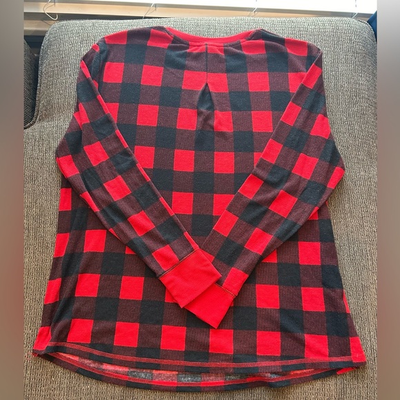 Buffalo Plaid Thermal Pajama Set - Picture 6 of 6